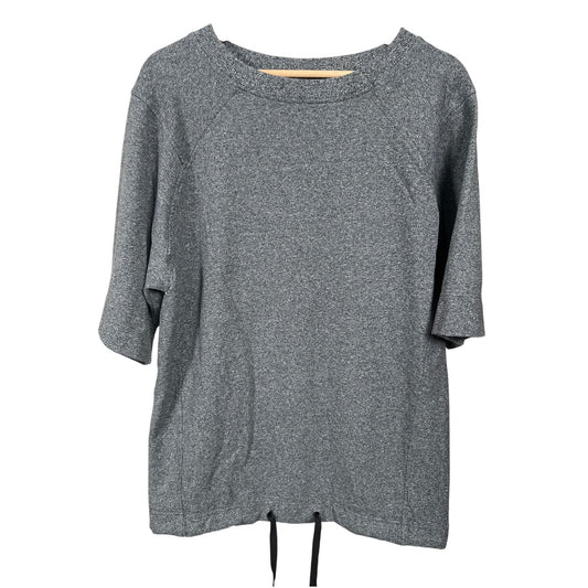 Lululemon Cotton Elastane Short Sleeve Tunic Drawstring Women's Hem SweaterShirt size 6