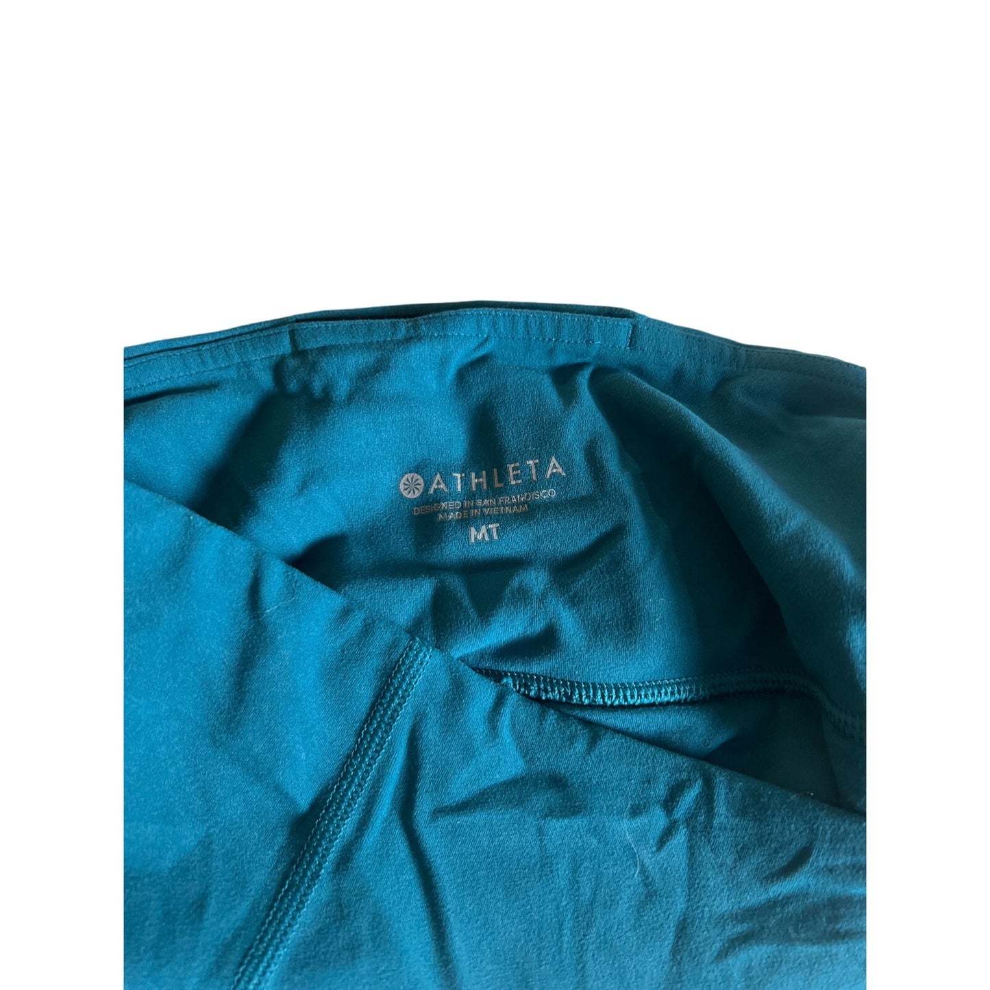 Athleta Blue Women's High Rise Pocketed Cropped Leggings Size MT