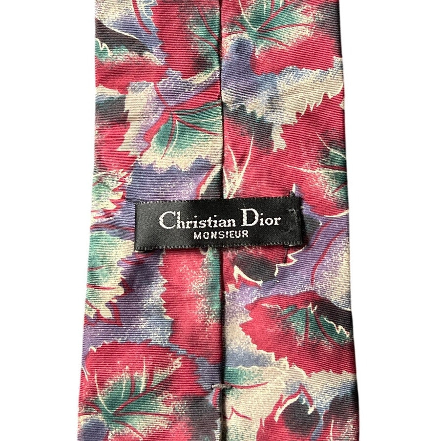 Christian Dior Monsieur Tie Italian Silk Fabric Men's Paisley Print