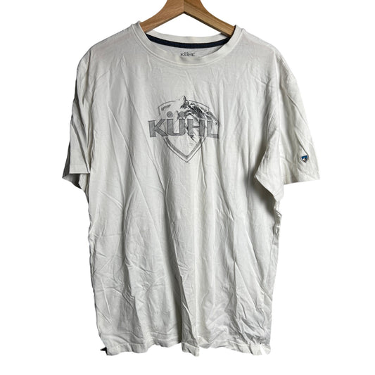 Kuhl Size Medium 100% Cotton Born In The Mountain White T-shirt