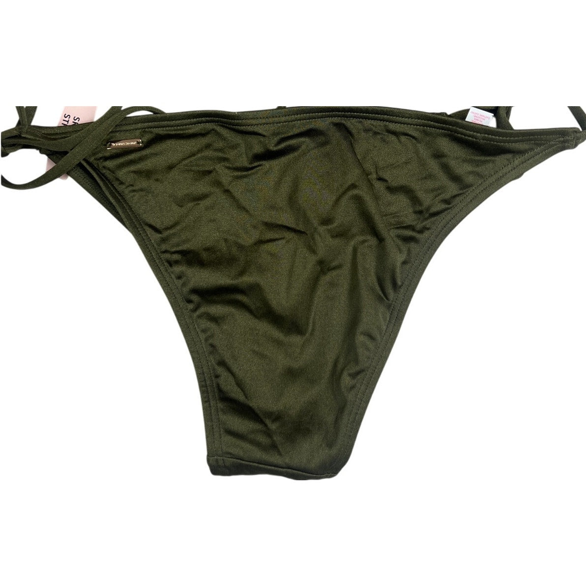 NWT Victoria's Secret The Skimmy Green Swimsuit String Bikini Bottom Medium M