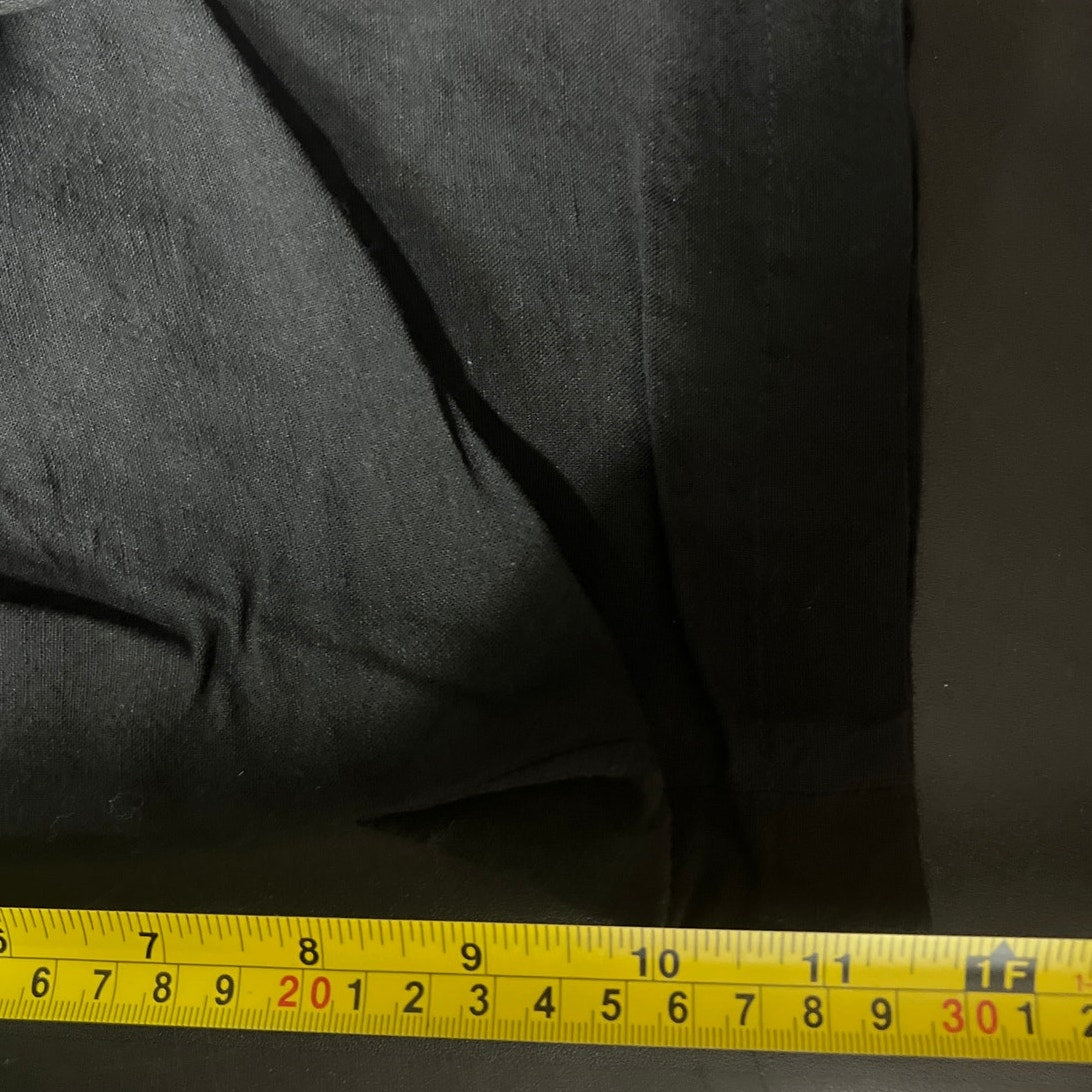 Eileen fisher Size Large Linen Black Button Down Mandarin Top Women’s Size L