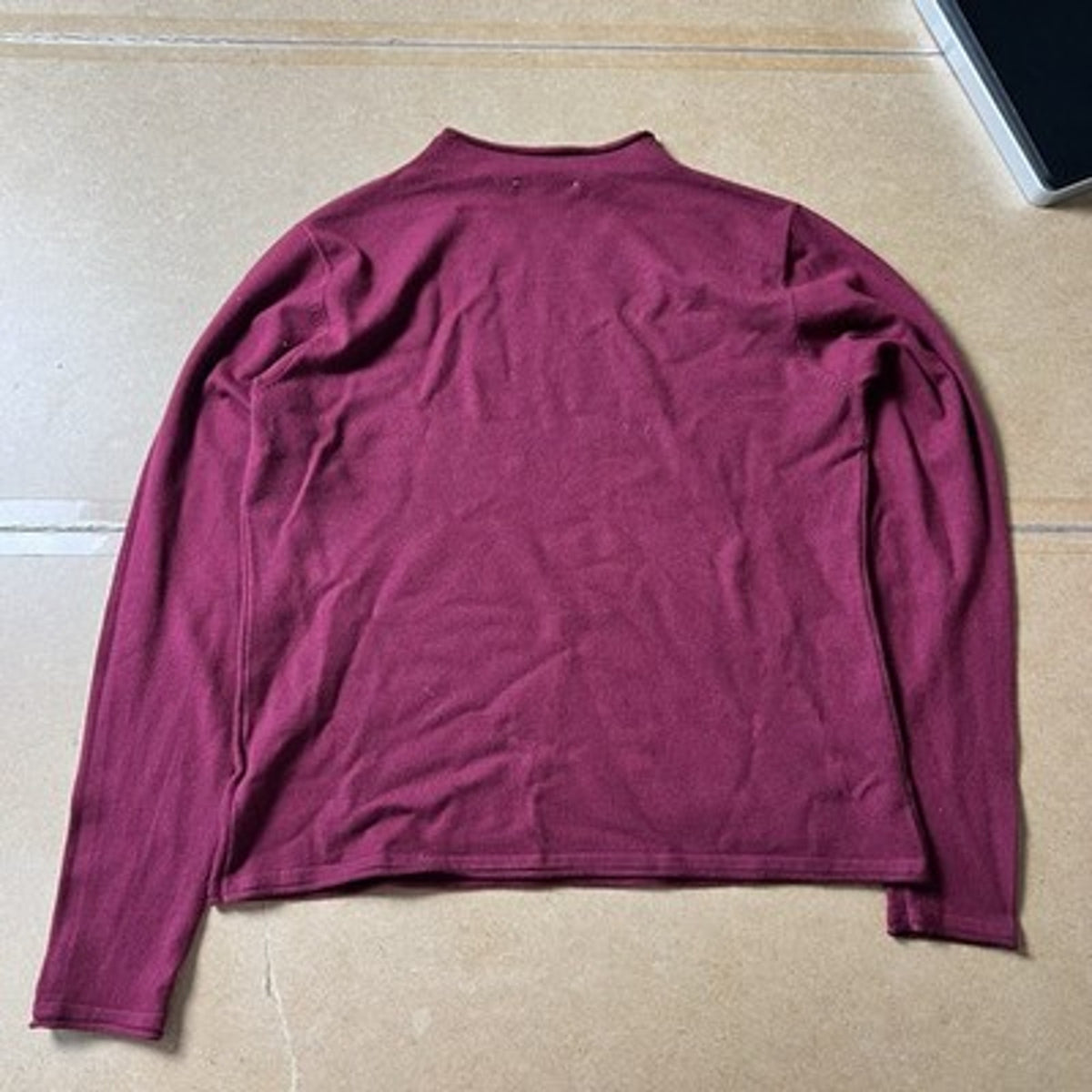 Vila Milano Women M Purple Mock Neck Long Sleeve Lightweight Rayon Polyester