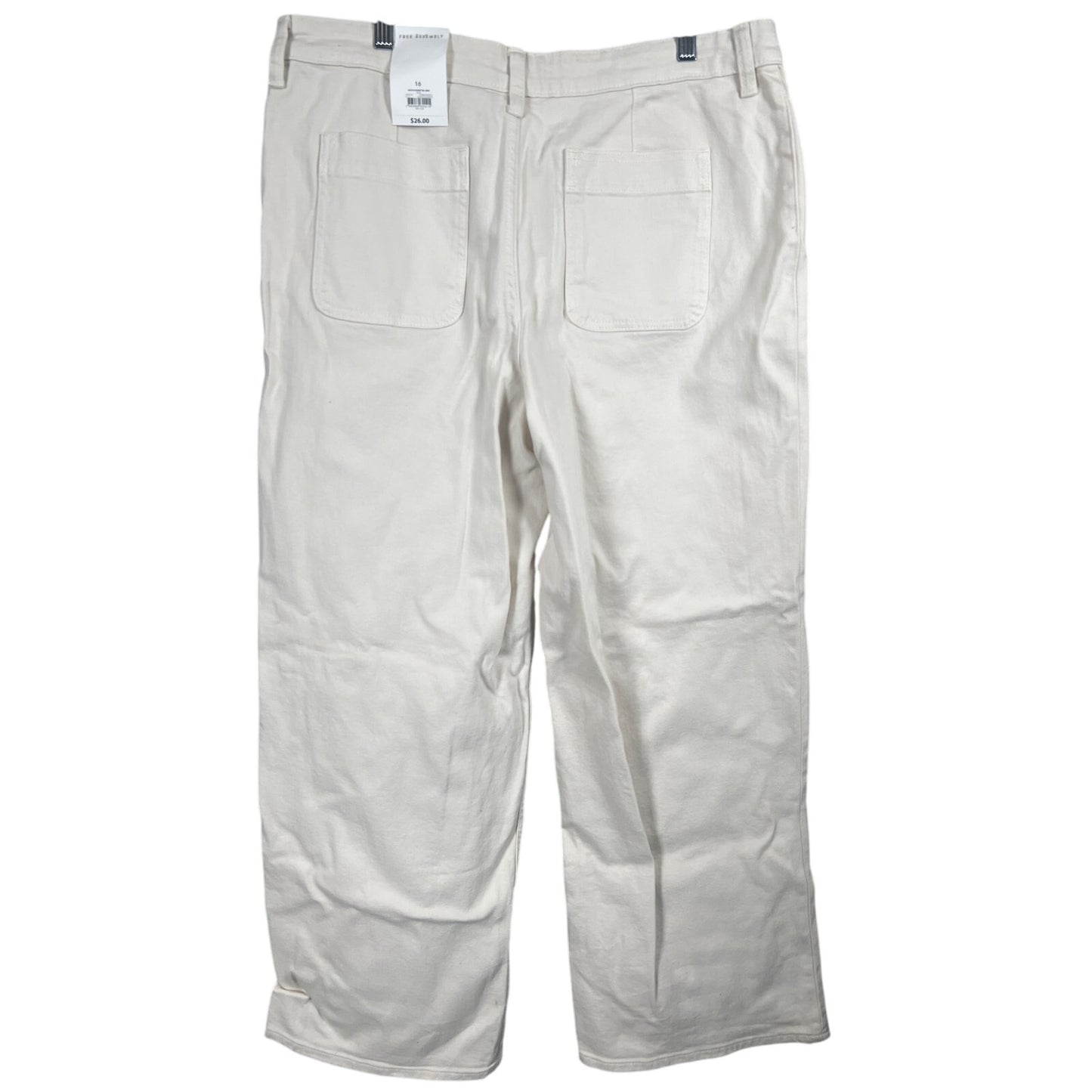 Free Assembly 16 Cotton NWT White Relax Cargo Pants
