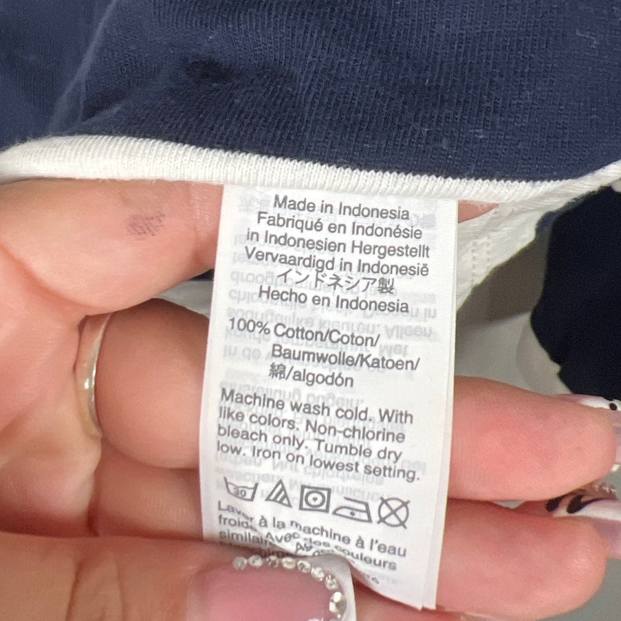 Madewell Blue & White Striped Flare Sleeved Top Size S