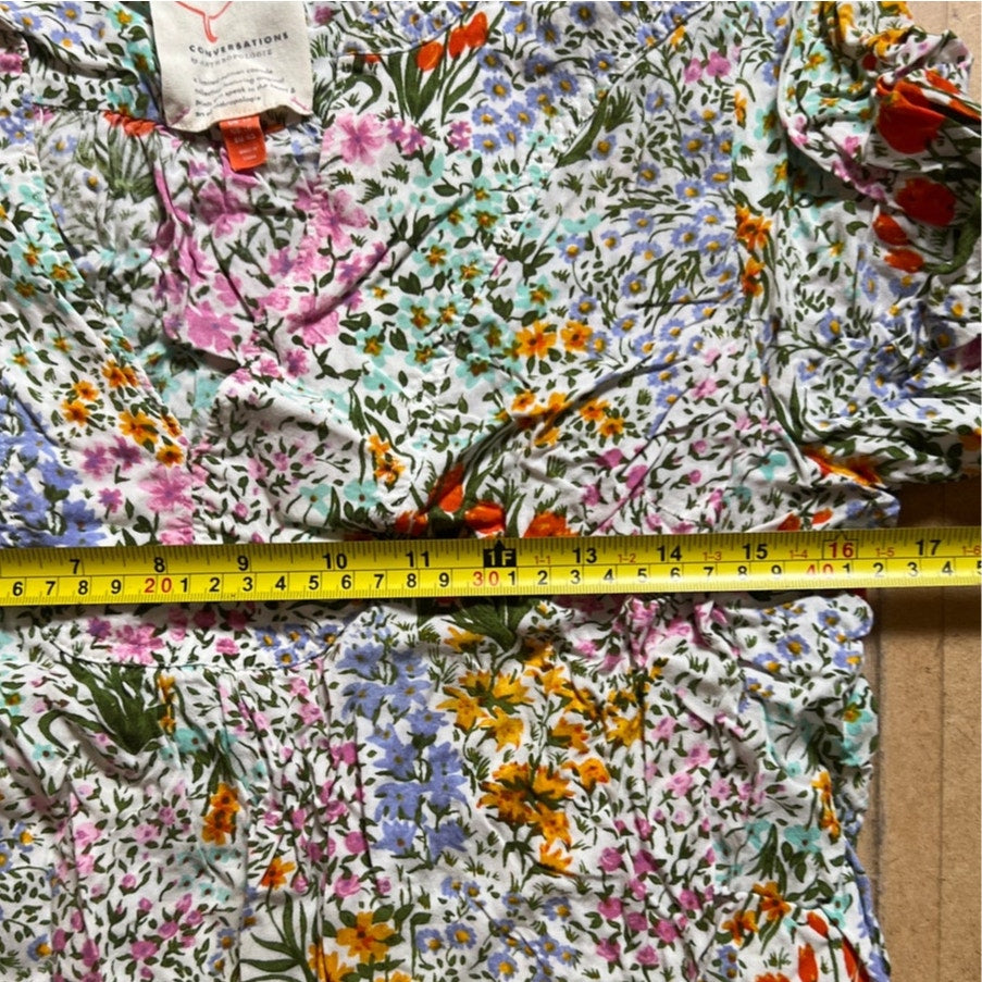 4 of 52 Conversations By Anthropologie Floral Blouse Size 10