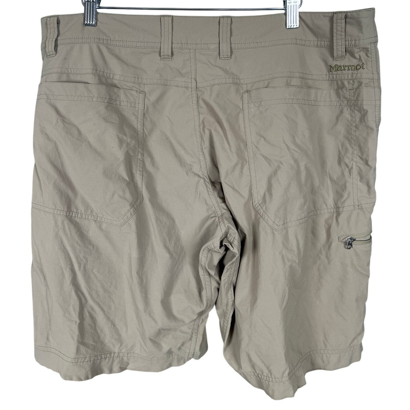 Marmot Size 36 Hiking Shorts Tan Men Outdoor Stretch Lightweight Cargo Nylon