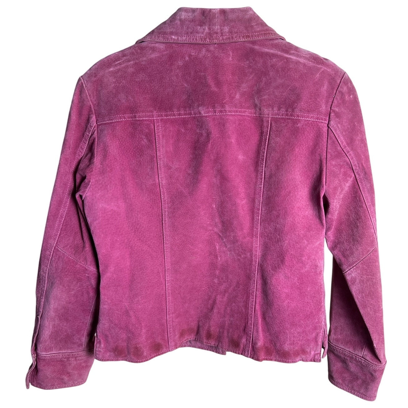 Vintage Live A Little Size PS 100% Leather Pink Button Jacket