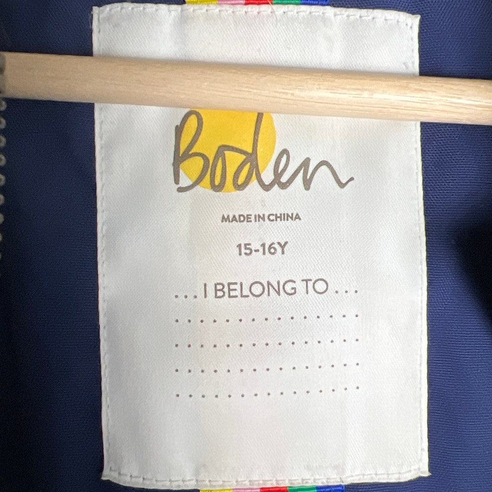 Boden I Belong To 15-16Y Jacket Coat Girls Parka Jacket Pockets Hooded