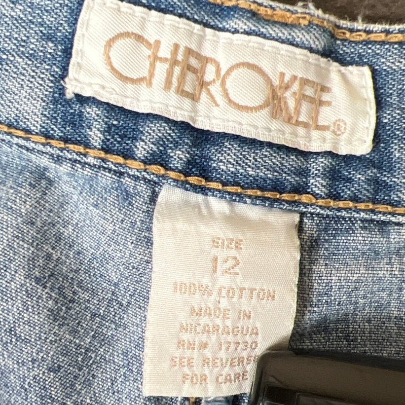Cherokee Size 12 Women Pants Big Pocket Denim