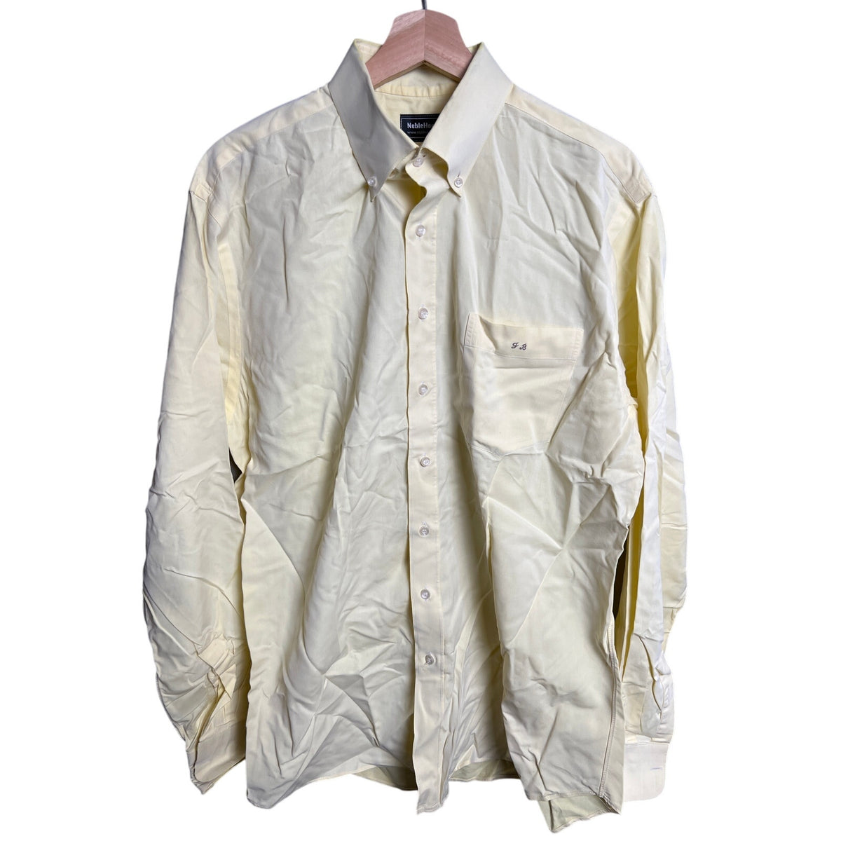 NobleHouse Yellow Buttom-Down Men's Dress Shirt Size Large