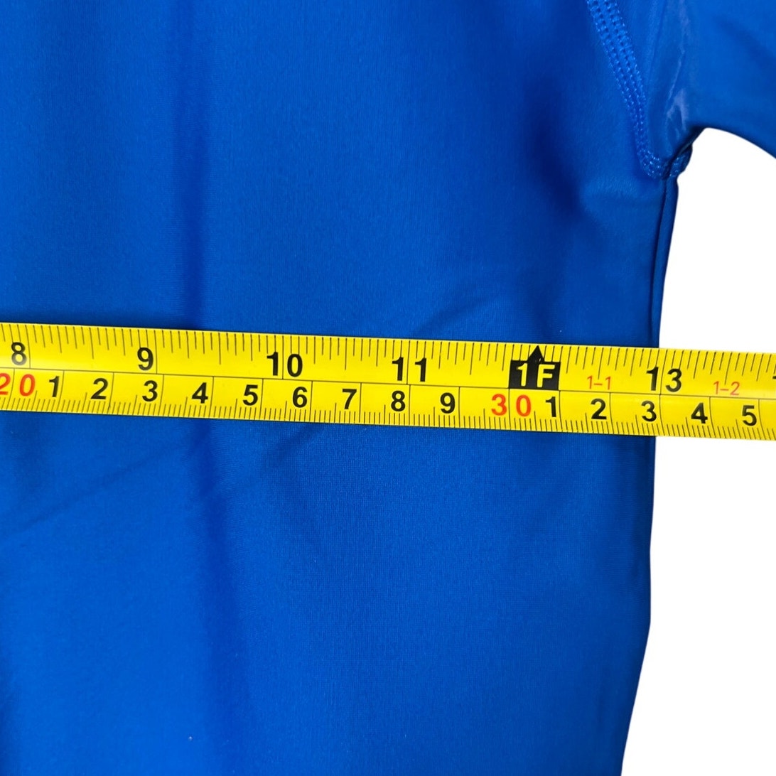 Hanna Andersson Short Sleeve Rash Guard Size 8 Plunge Blue Summer UV Protection