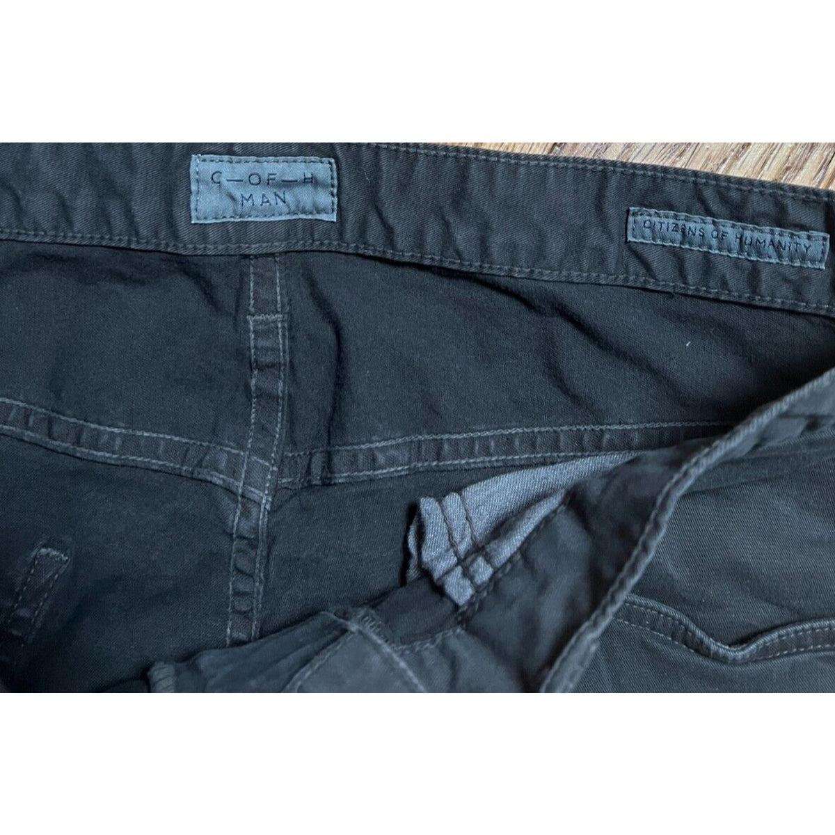 C Of H Man Pocket Pants Mens 33 Grey Straight Leg