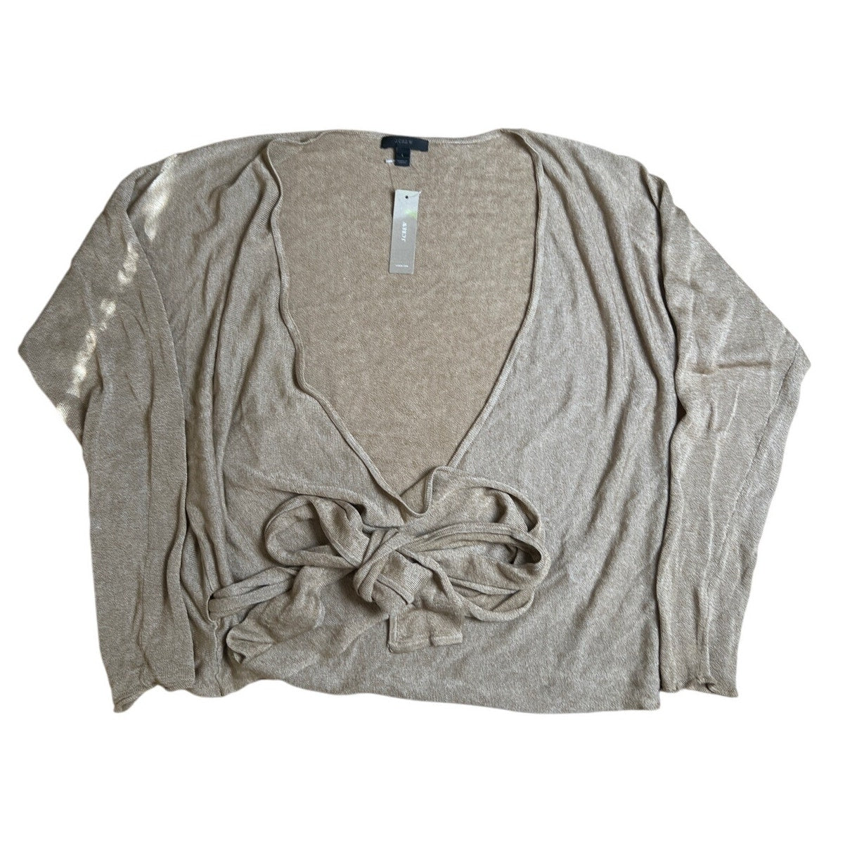 NWT J.Crew Tan Cardigan Women Size Large