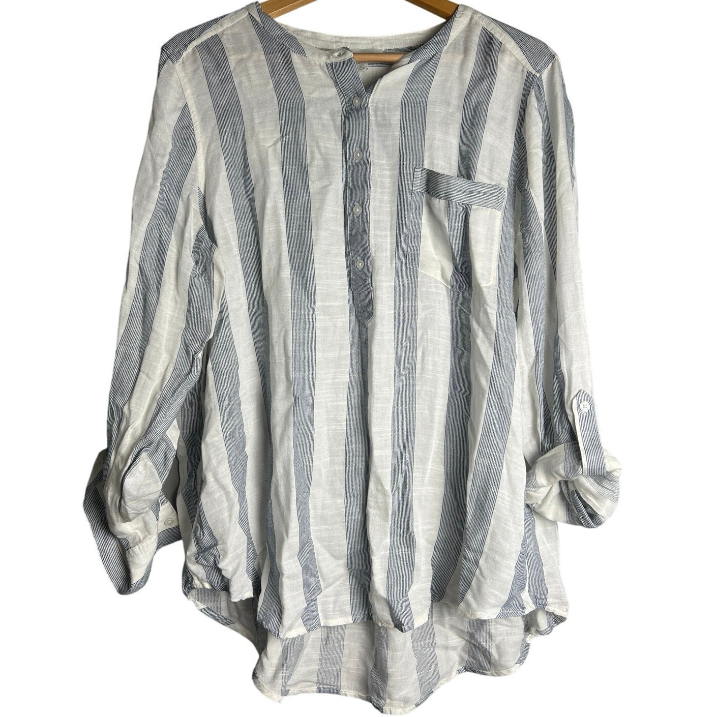 Lucky Brand NWT Size XL Striped Button Up Shirt