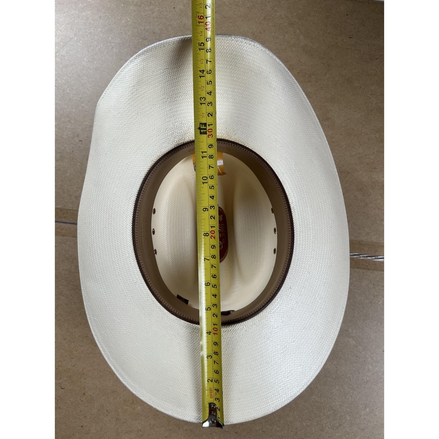 Resistol Western Straw Hat 7 56 Genuine Shantung Panama White 10X Cowboy