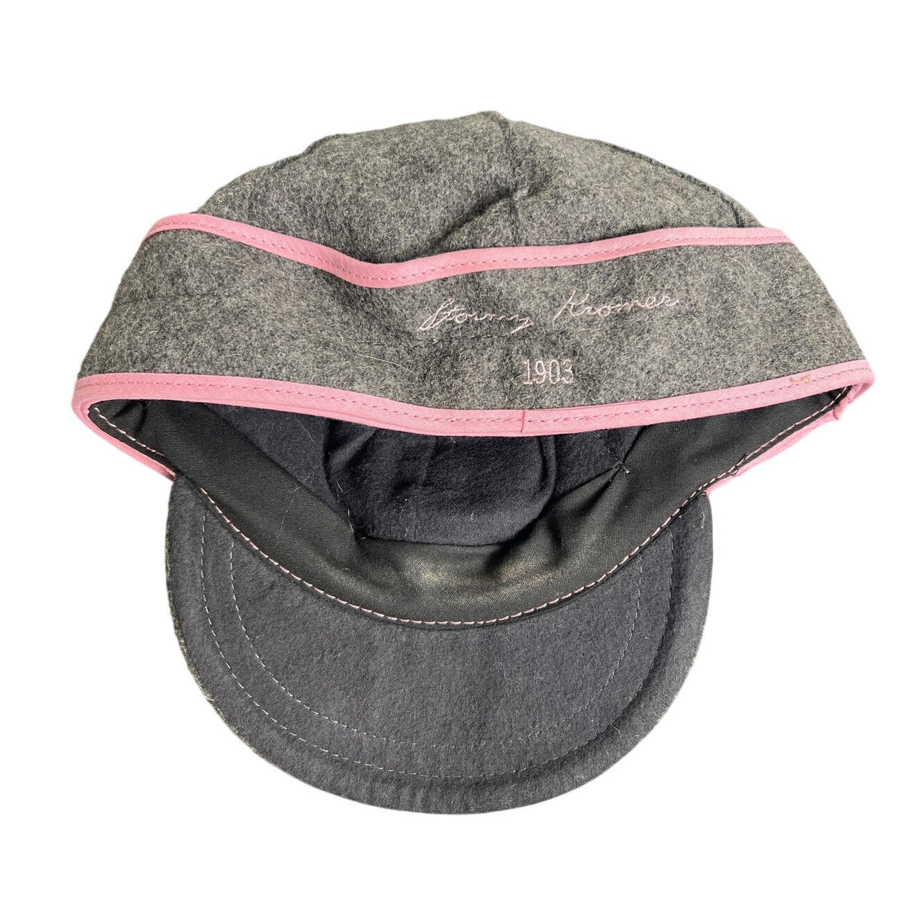 Stormy Kromer Hat Cap Size 7 /8 Fitted Gray Pink Petal Wool Blend Women's