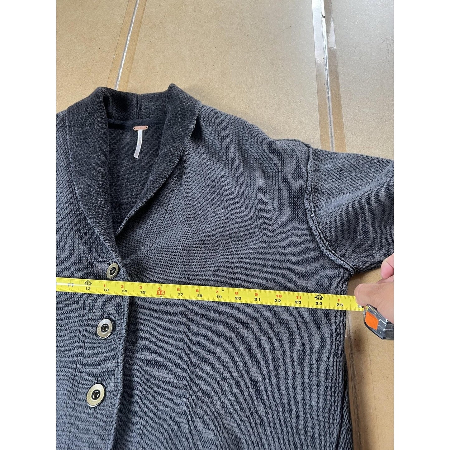Urban Outfitters Cardigan Womens XS Gray 100% Cotton V-Neck Button Oversized