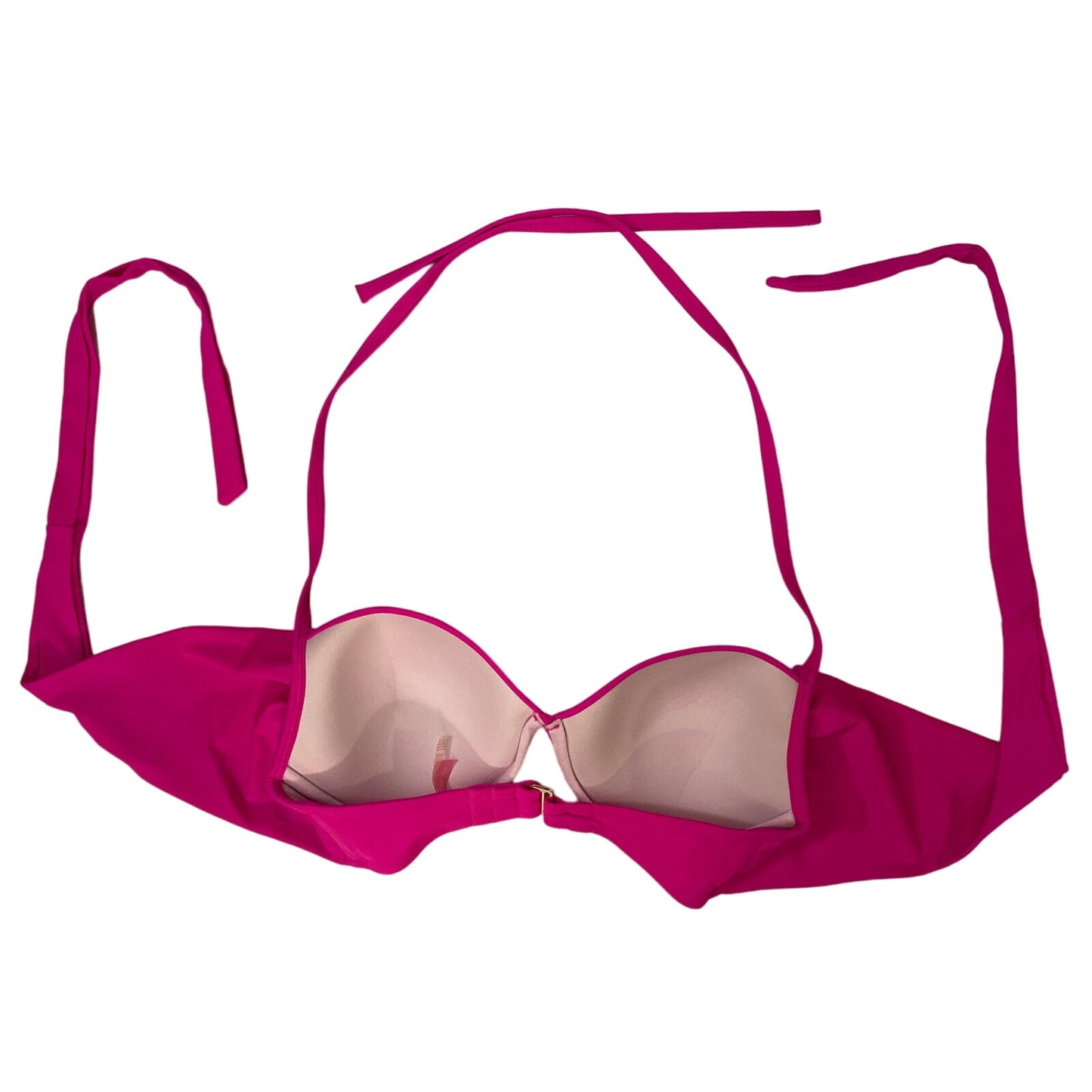 Victoria's Secret Women's Size 32DD Solid Pink Wrap Tie Around Bikini Top - EUC