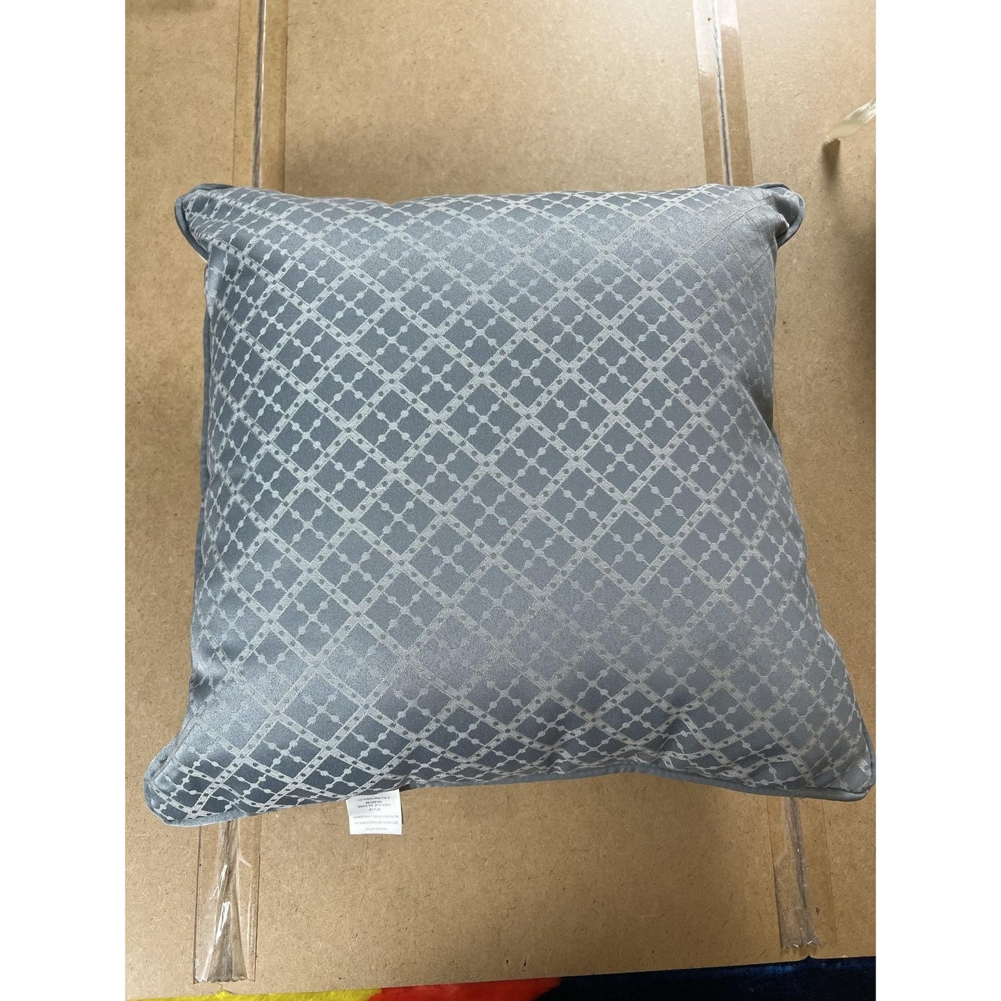 Waterford Linens Cushion Gray 40 X 40 Cm Traditional Geometric Polyester Blend