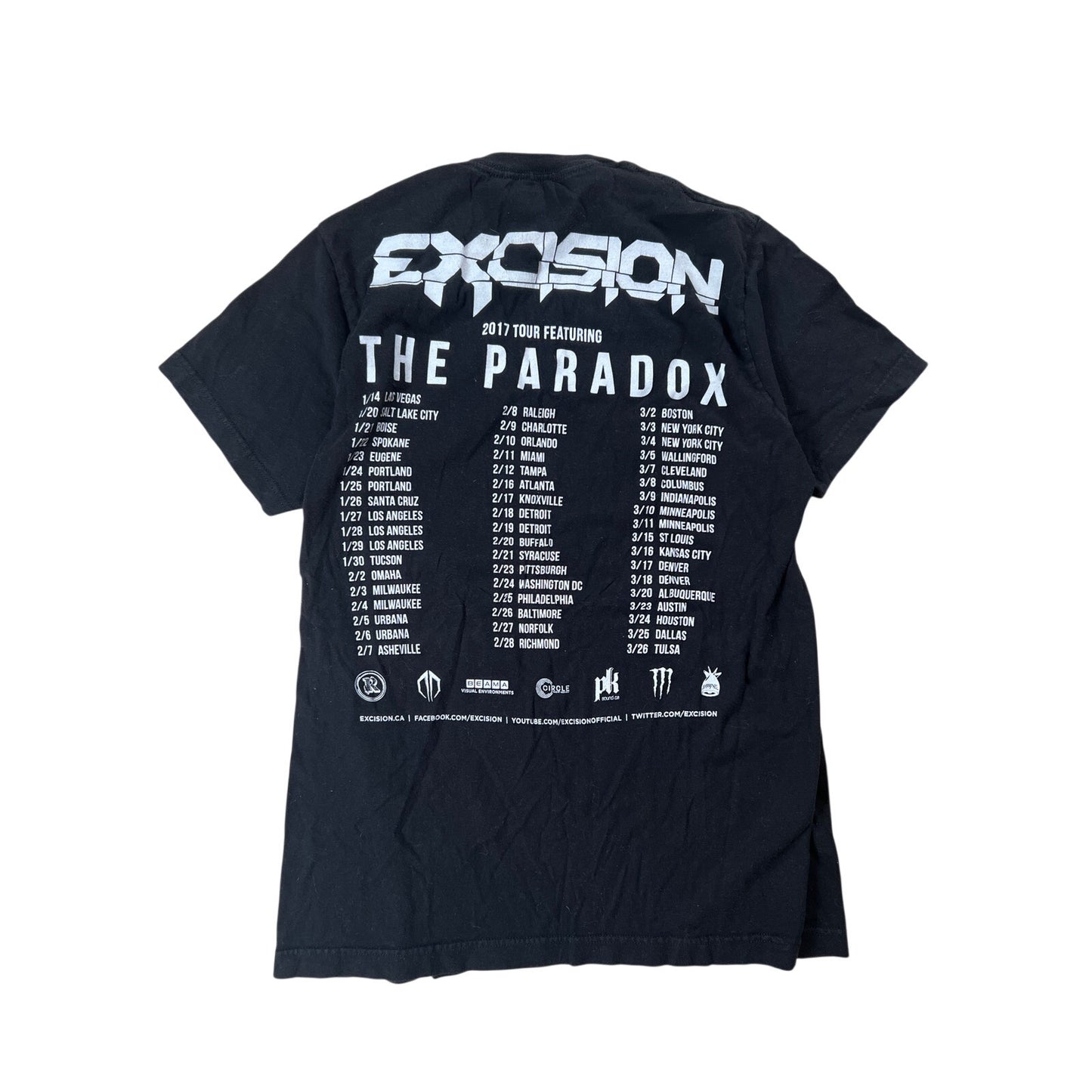 Excision The Paradox 2017 Tour T-Shirt Men Size M