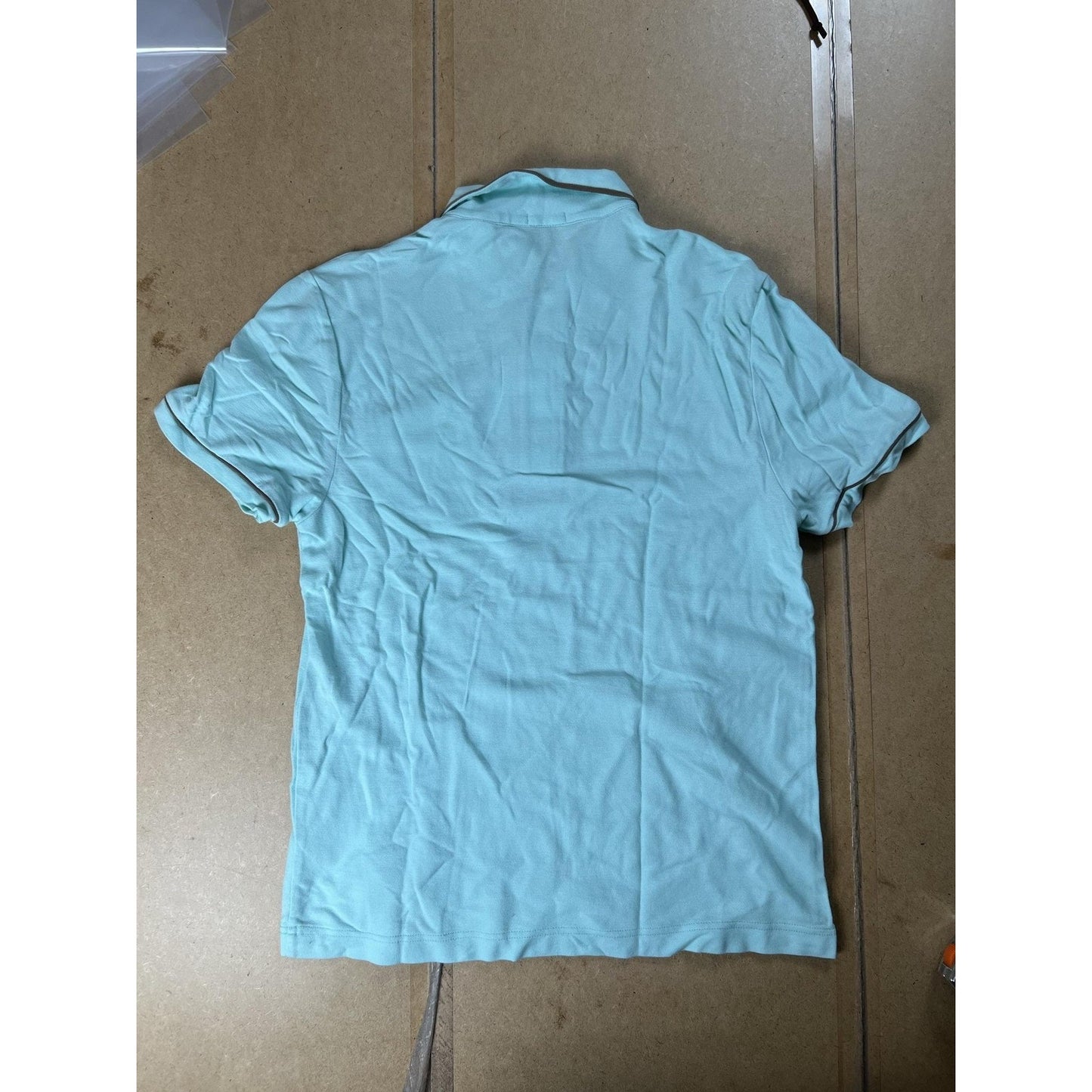 Original Penguin Polo Mens L Blue Heritage Slim Fit 100% Cotton Pocket