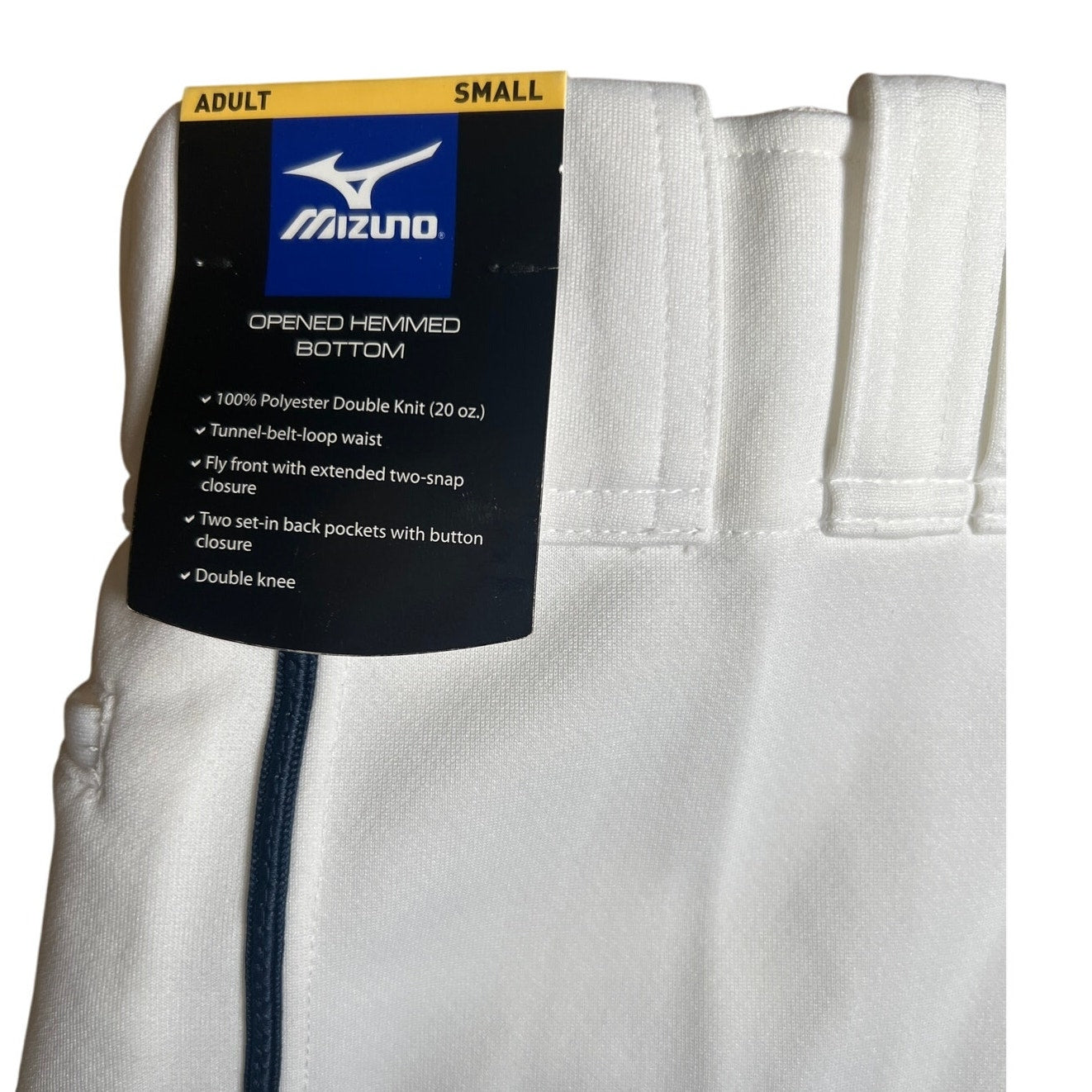 NWT Mizuno Adult BB White Pants S Baseball and Softball Bottoms
