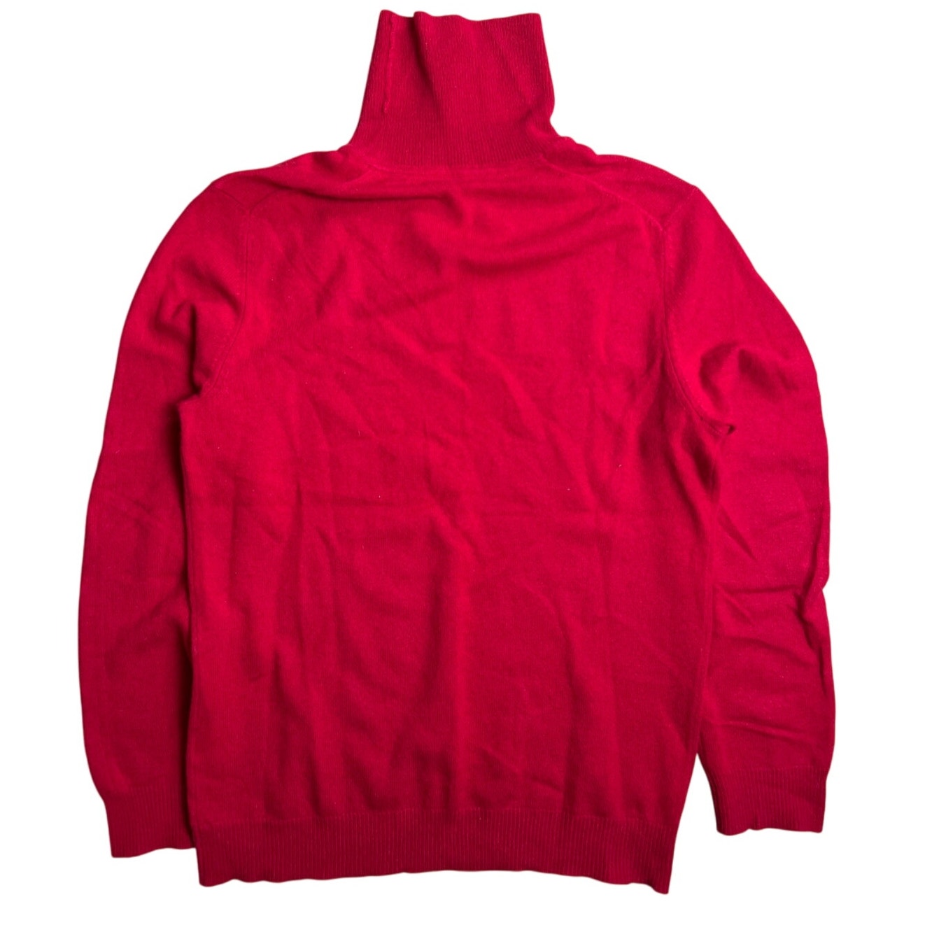 Karen Scott Women Sweater Red Amore 100% Cashmere Turtle Neck Knit Size S