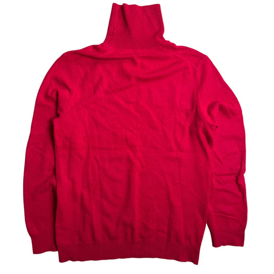 Karen Scott Women Sweater Red Amore 100% Cashmere Turtle Neck Knit Size S