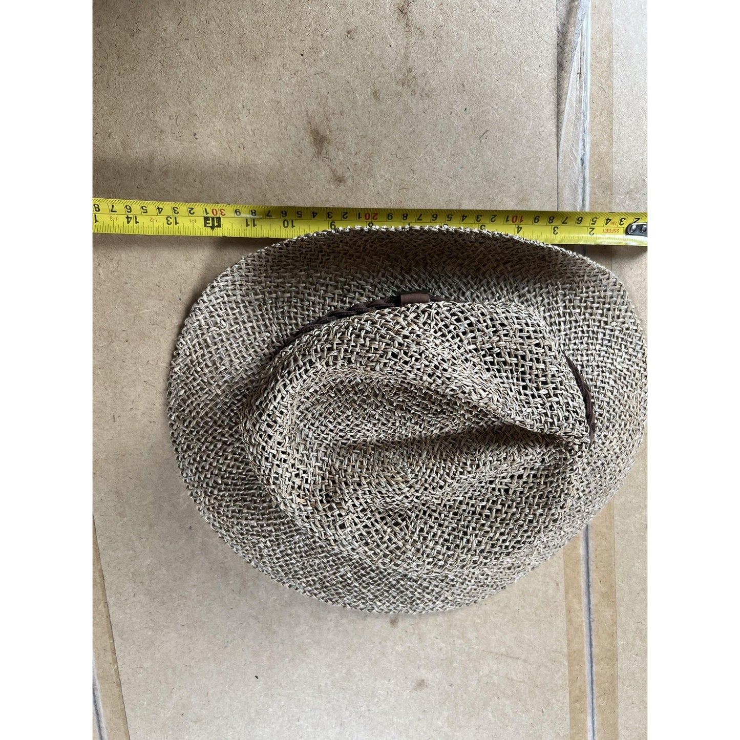 Pendleton Hat Fedora Mens M Beige Straw Lined Breathable Lightweight Summer