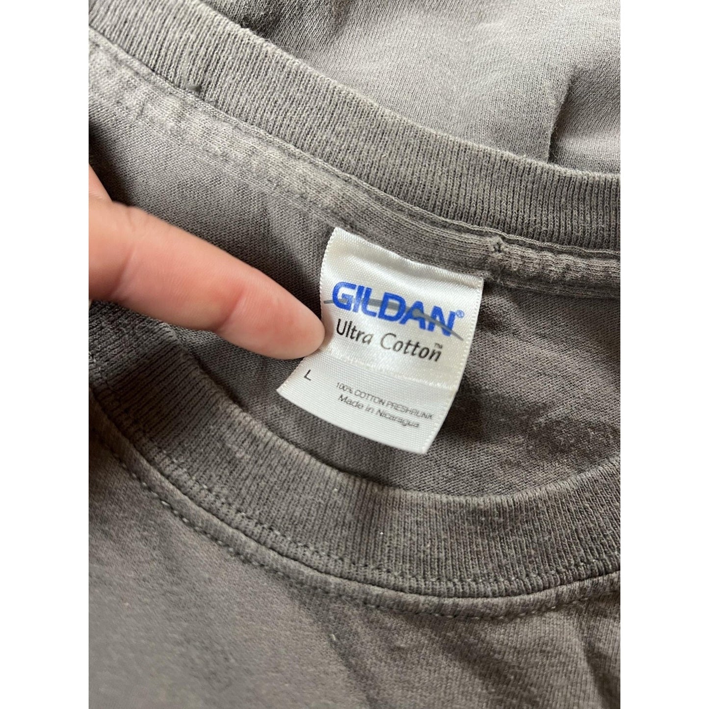 Gildan Sitka Gear Shirt Mens Large Gray The Mountain Is My Treadmill Graphic Tee