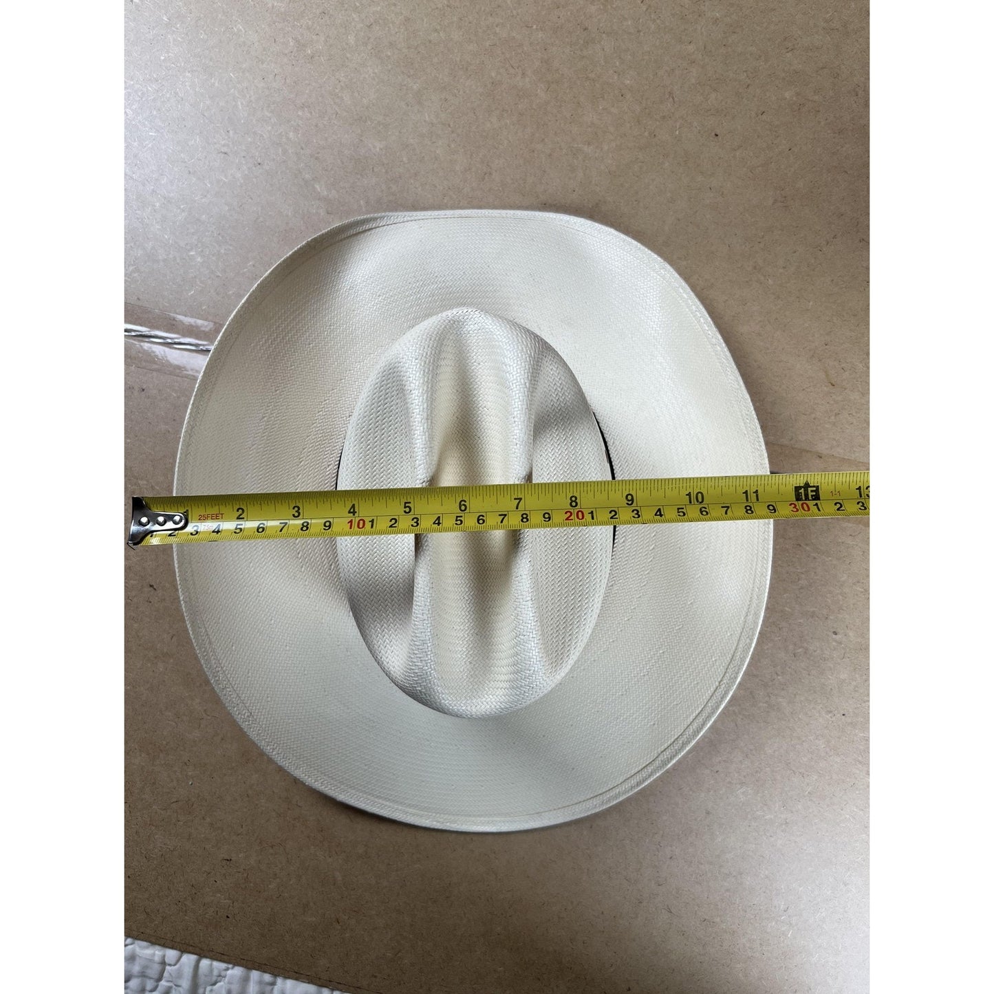 Resistol Western Straw Hat 7 56 Genuine Shantung Panama White 10X Cowboy