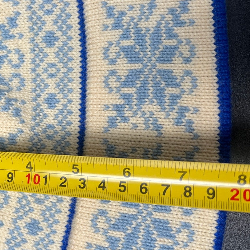 Vintage Benner Island Wool Nordic Snowflake Heavy Winter Hat