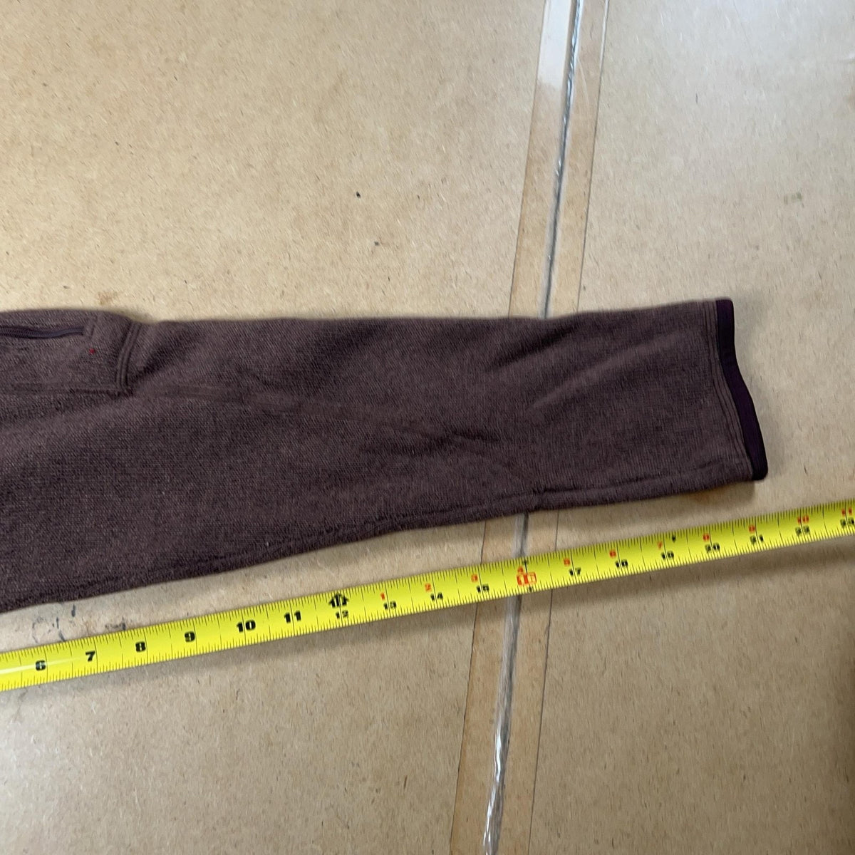 Patagonia Top Womens XL Brown Sherpa Lined Full Zip Sleeve Zip Pocket Fleece