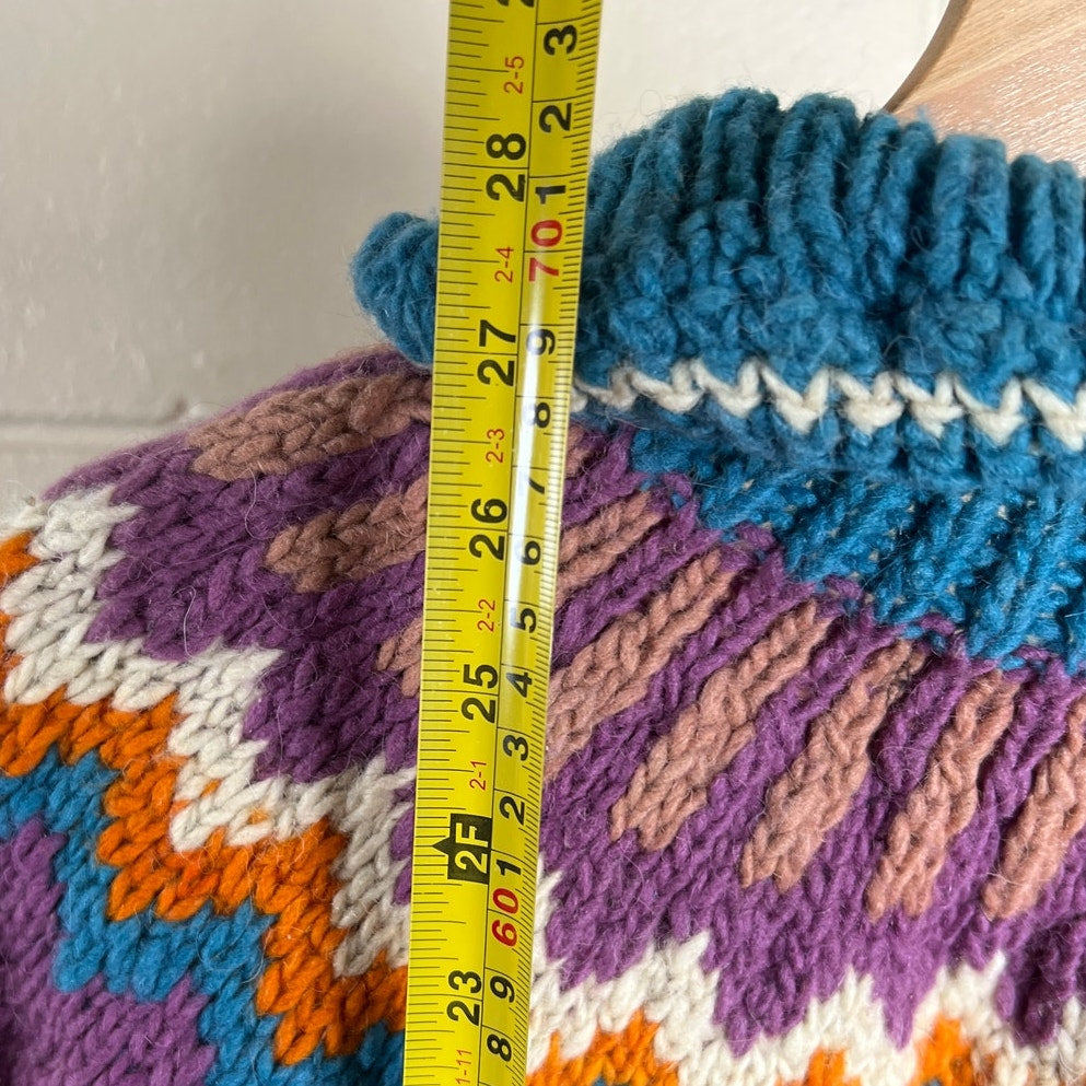 Vintage Nuca Hausi 100% Cotton Large Made In Ecuador Knit Sweater