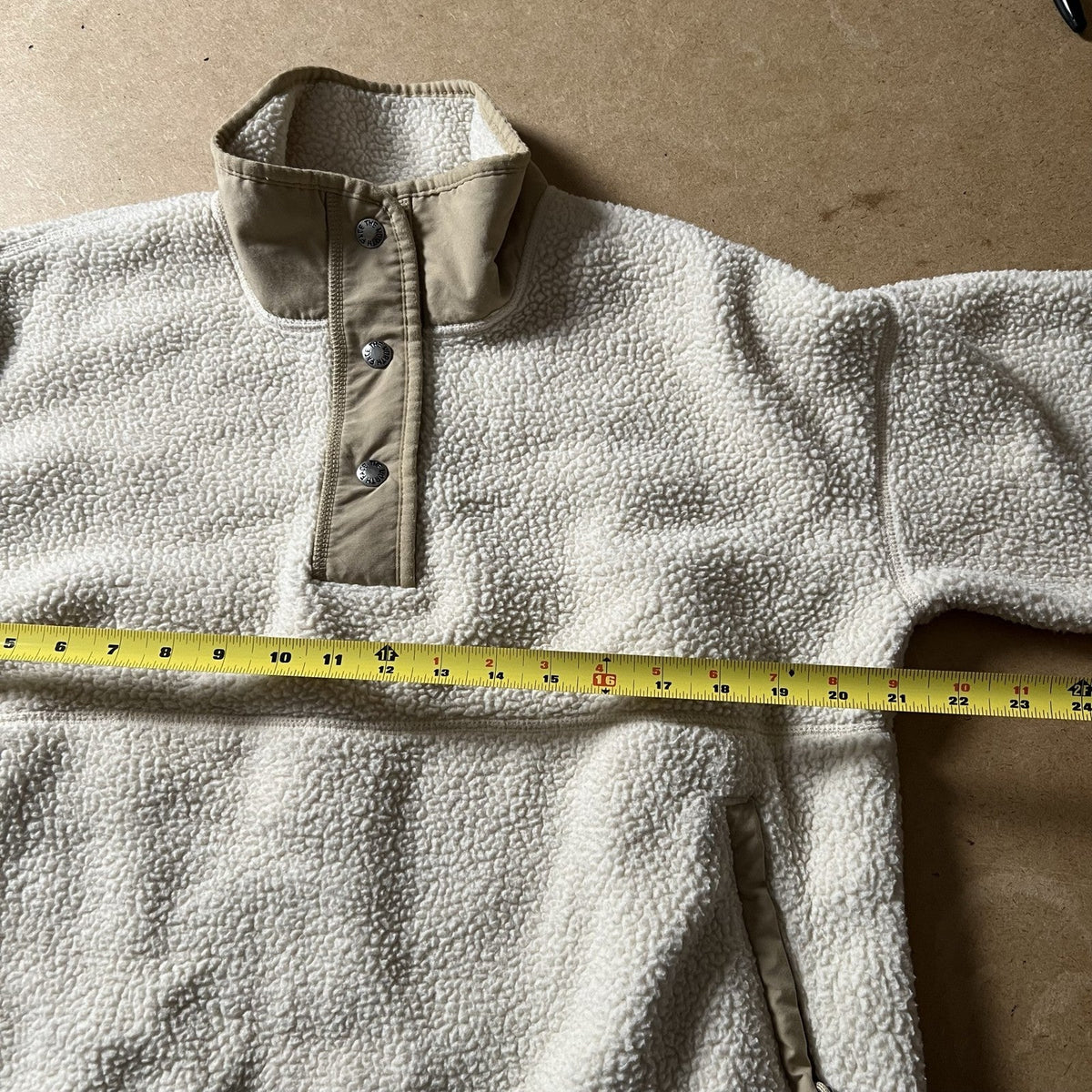The North Face Sweater Womens M White Pullover Fleece Mock Neck Pockets