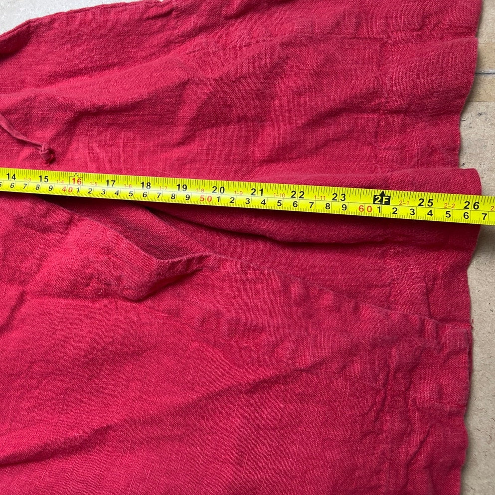 Bryn Walker 100% Linen Red Wrap Top Sleeveless Size S