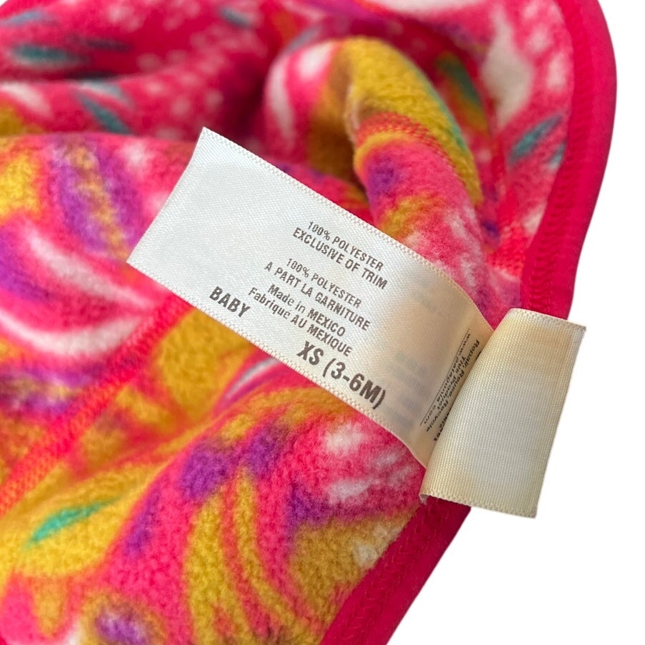 Vintage Patagonia Baby Winter Hat Fleece Pink XS 3-6M