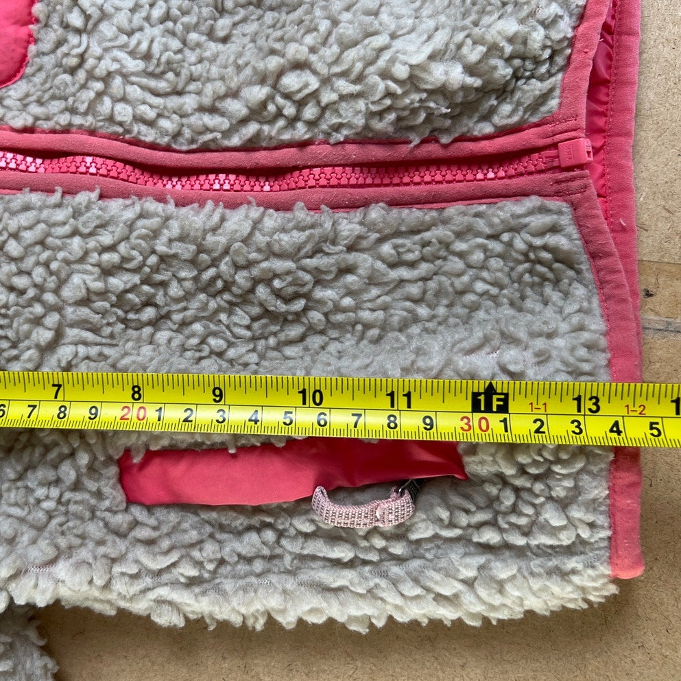 Patagonia Girls Cream And Pink 2T Full Zip Sweater