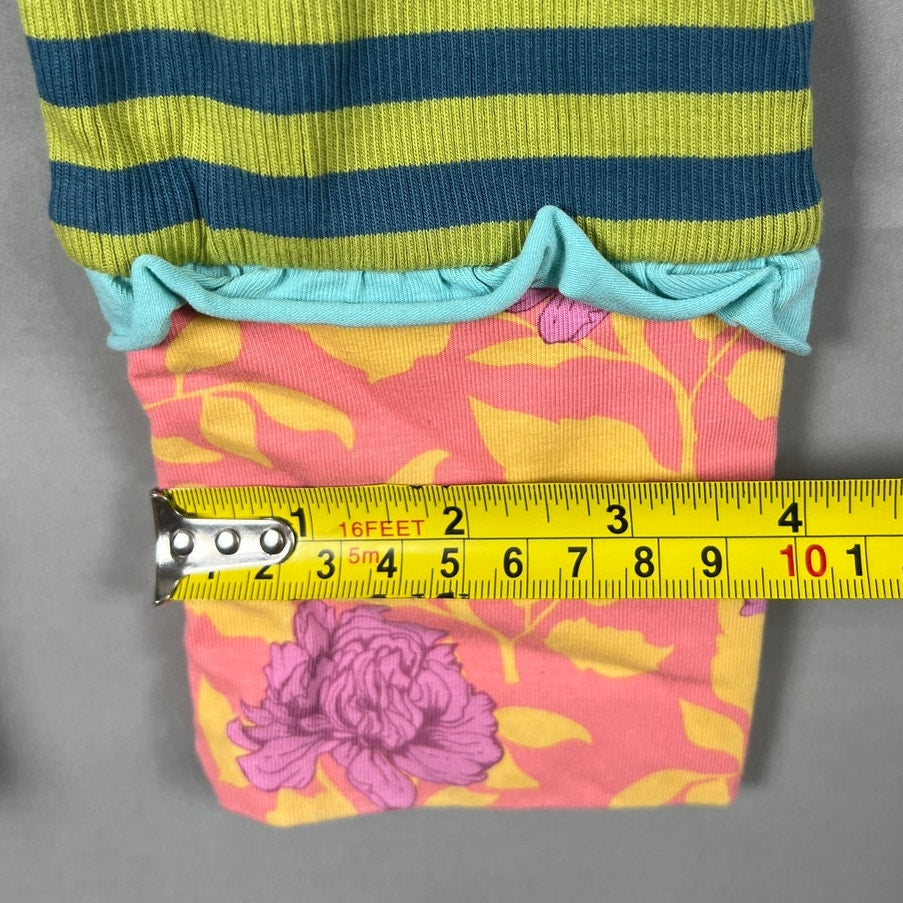 Matilda Jane Size 8 Secret Fields Truest Compass Green Blue Striped Leggings