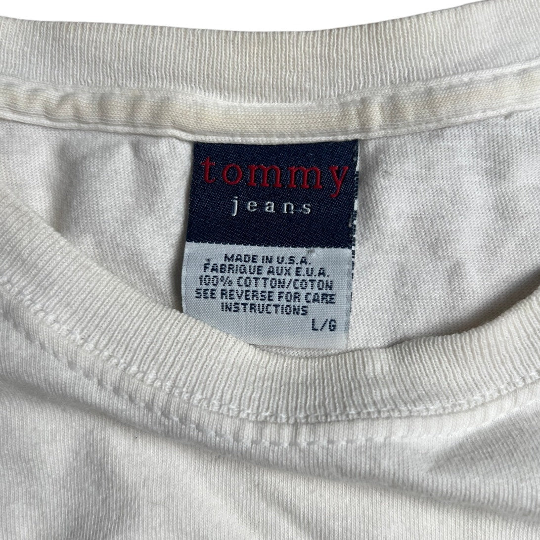 Tommy Jean White Long Sleeve Women Size Large