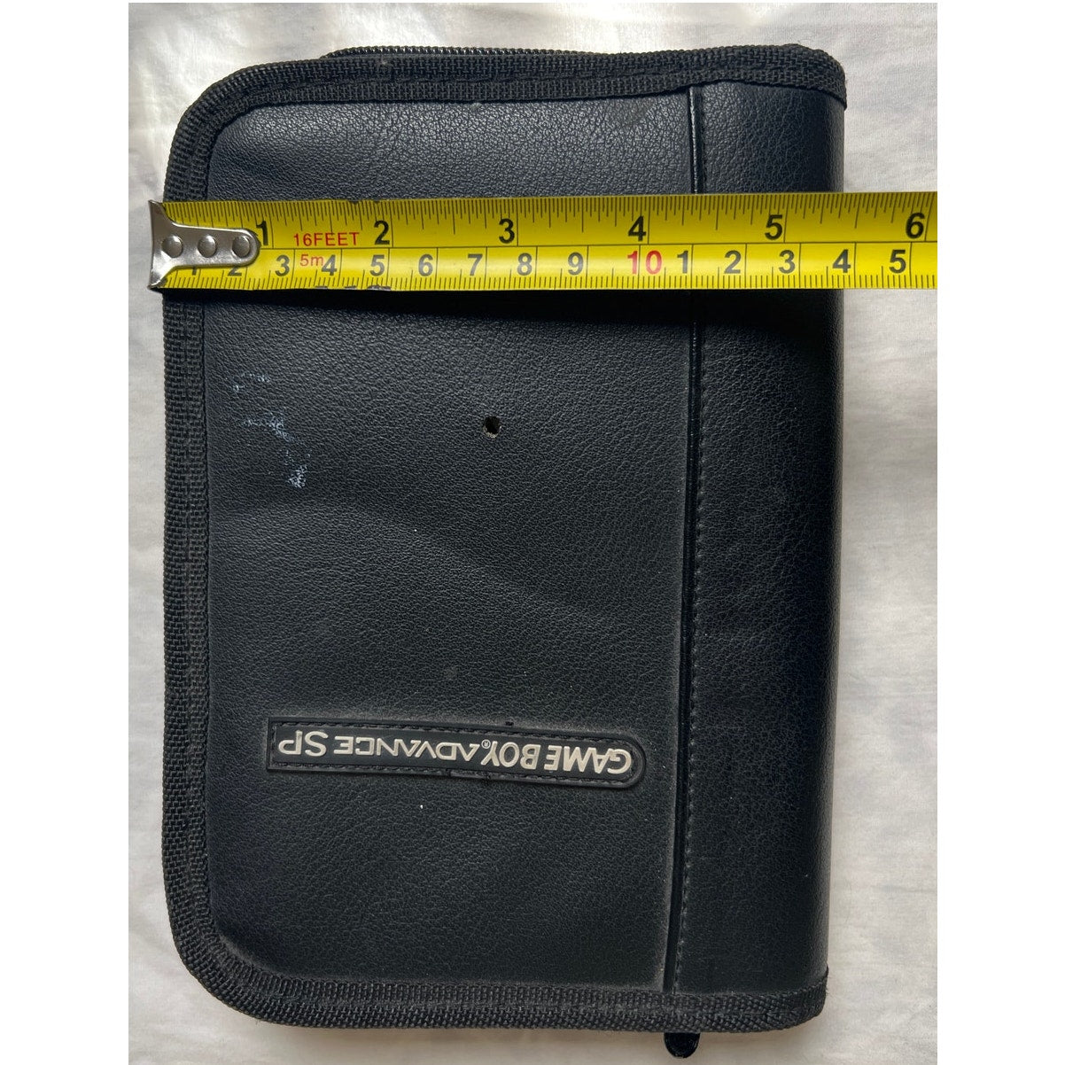 Nintendo Gameboy Advance SP Black Leather Carrying Case GBA Travel Cases