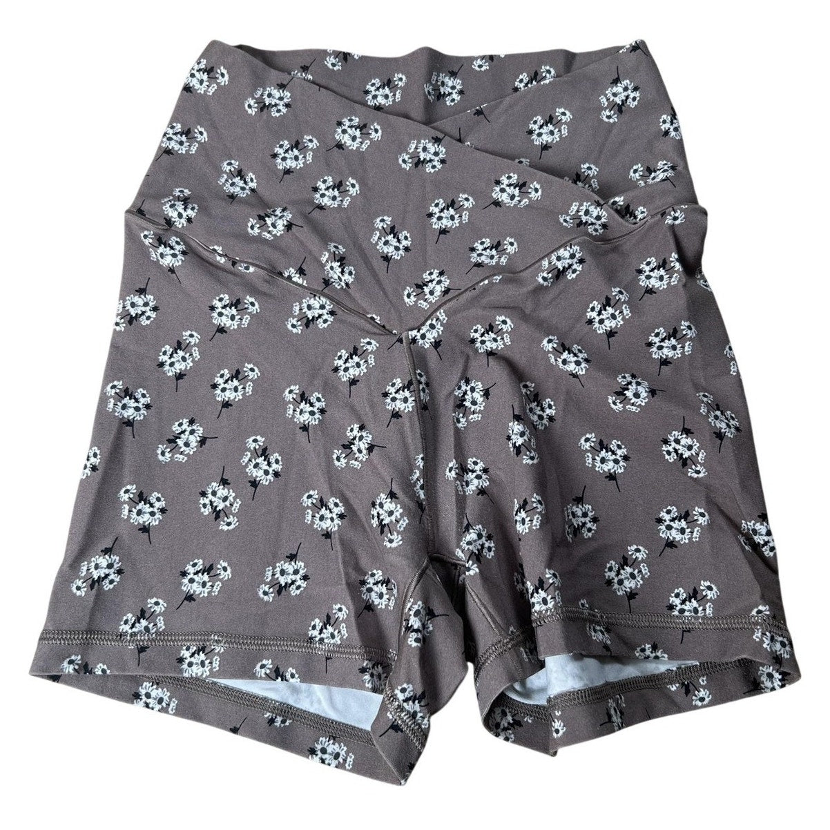 Offline by Aerie Womens 22 In Brown Floral Jersey Nylon Spandex Elastic Waist