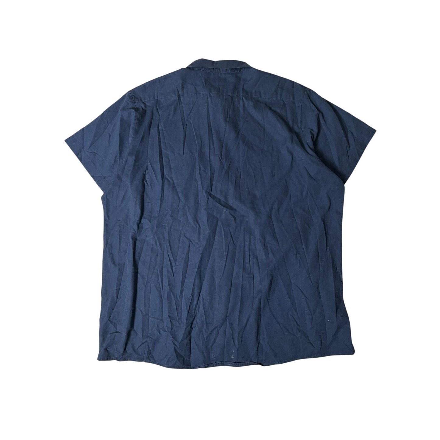 Brewhouse Shirt Mens XL Blue Short Sleeve Button Up Twill Workwear Embroidered