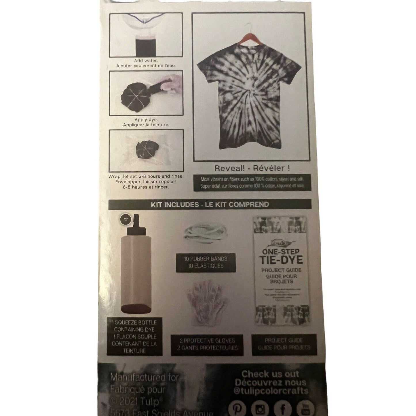 Tulip One-Step Tie Dye Kit 14 pcs Black GREAT GIFT NEW NWT