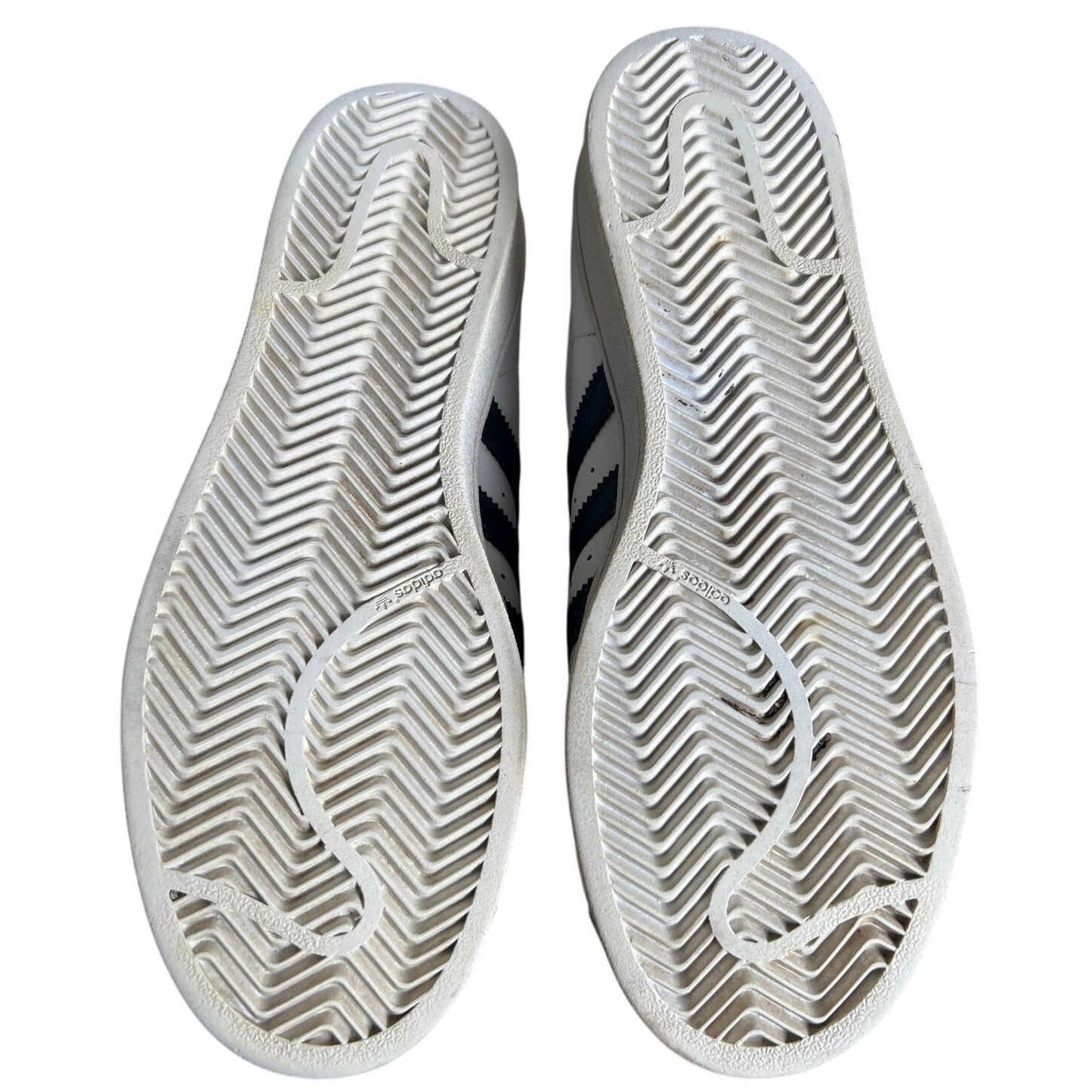 Adidas Superstars Laceless White Black Sneakers Size 8.5