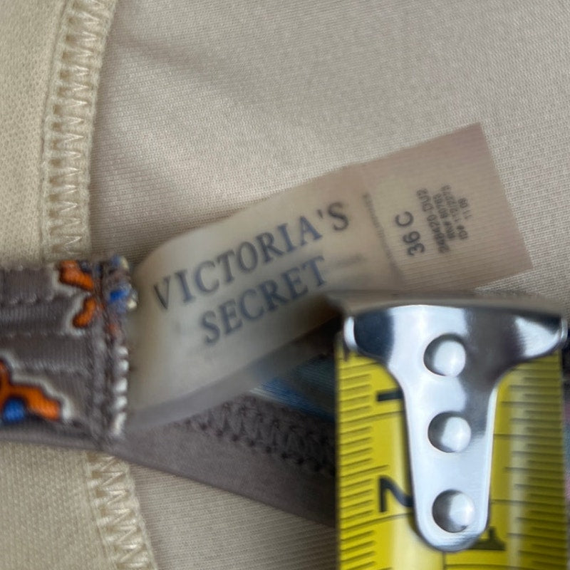 Victoria's Secret Brown Paisley Halter Bikini Top 36C EUC