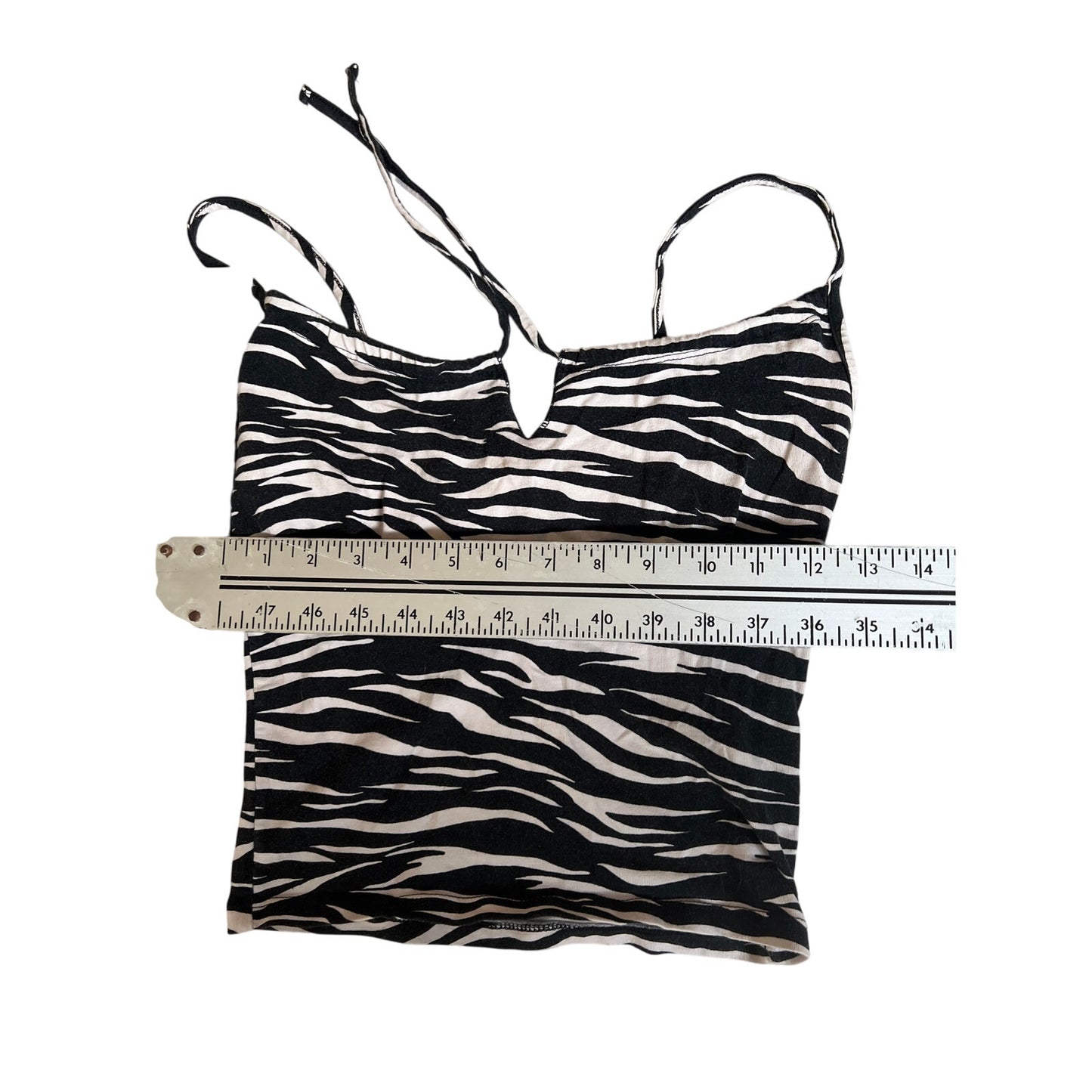 Brandy Melville John Galt Women's White and Black Tank Top Size 25 XS