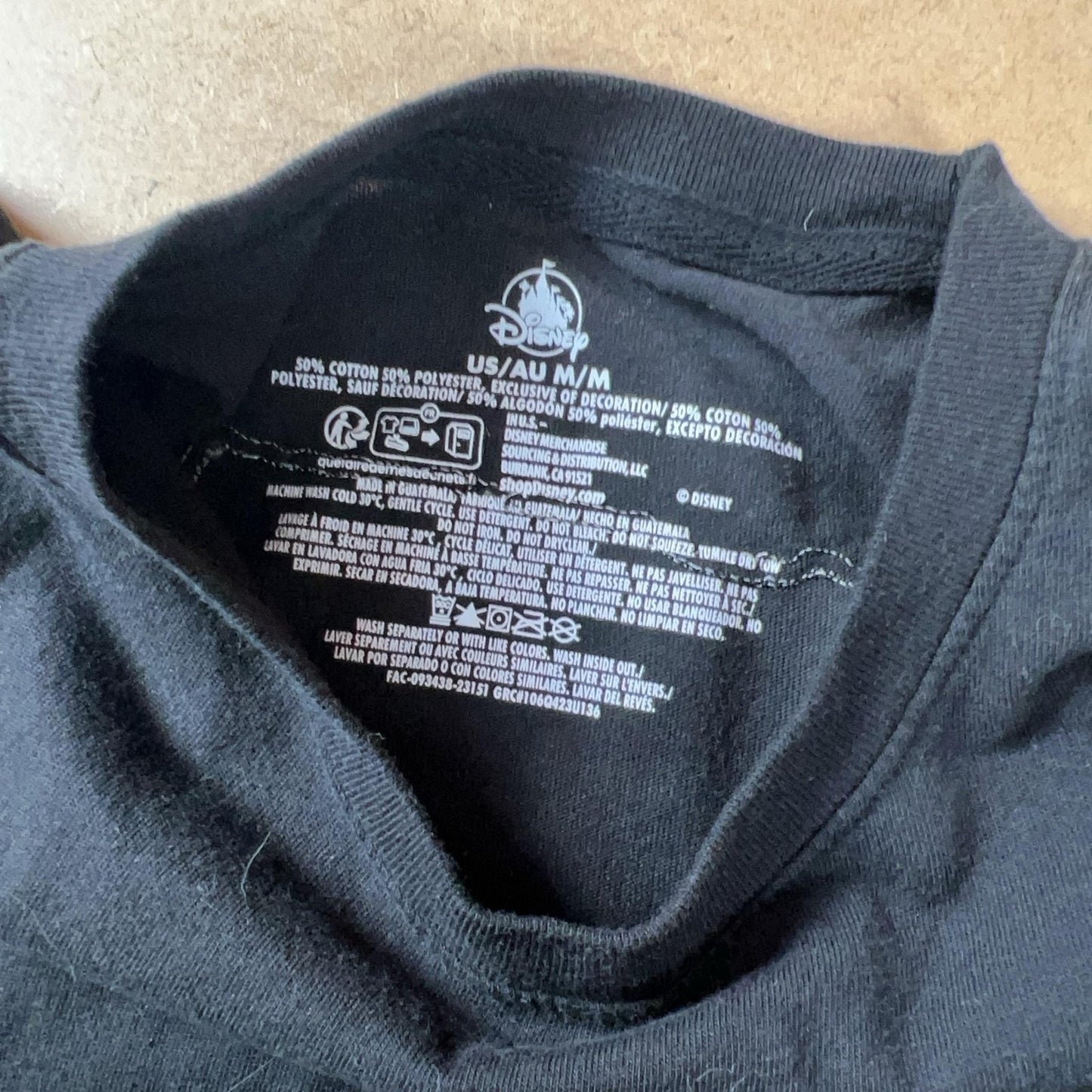 Disney Shirt Mens M Black Pirates Of The Caribbean Graphic T-Shirt Crew Neck