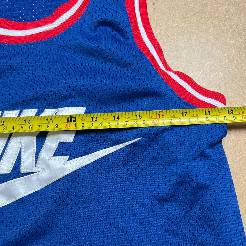 Nike Mens Medium Blue and Red Basketball Jersey